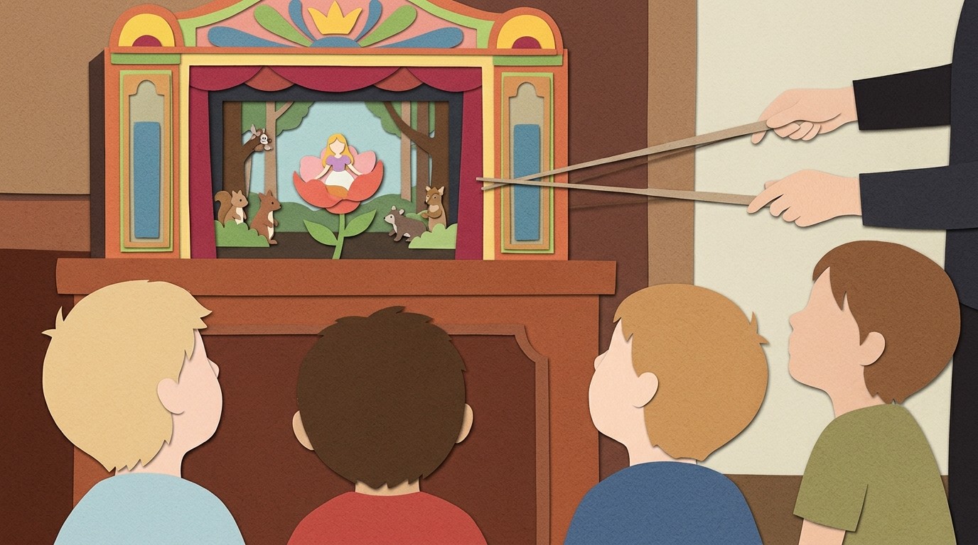 Illustration: Thumbelina — Puppentheater-Museum Berlin