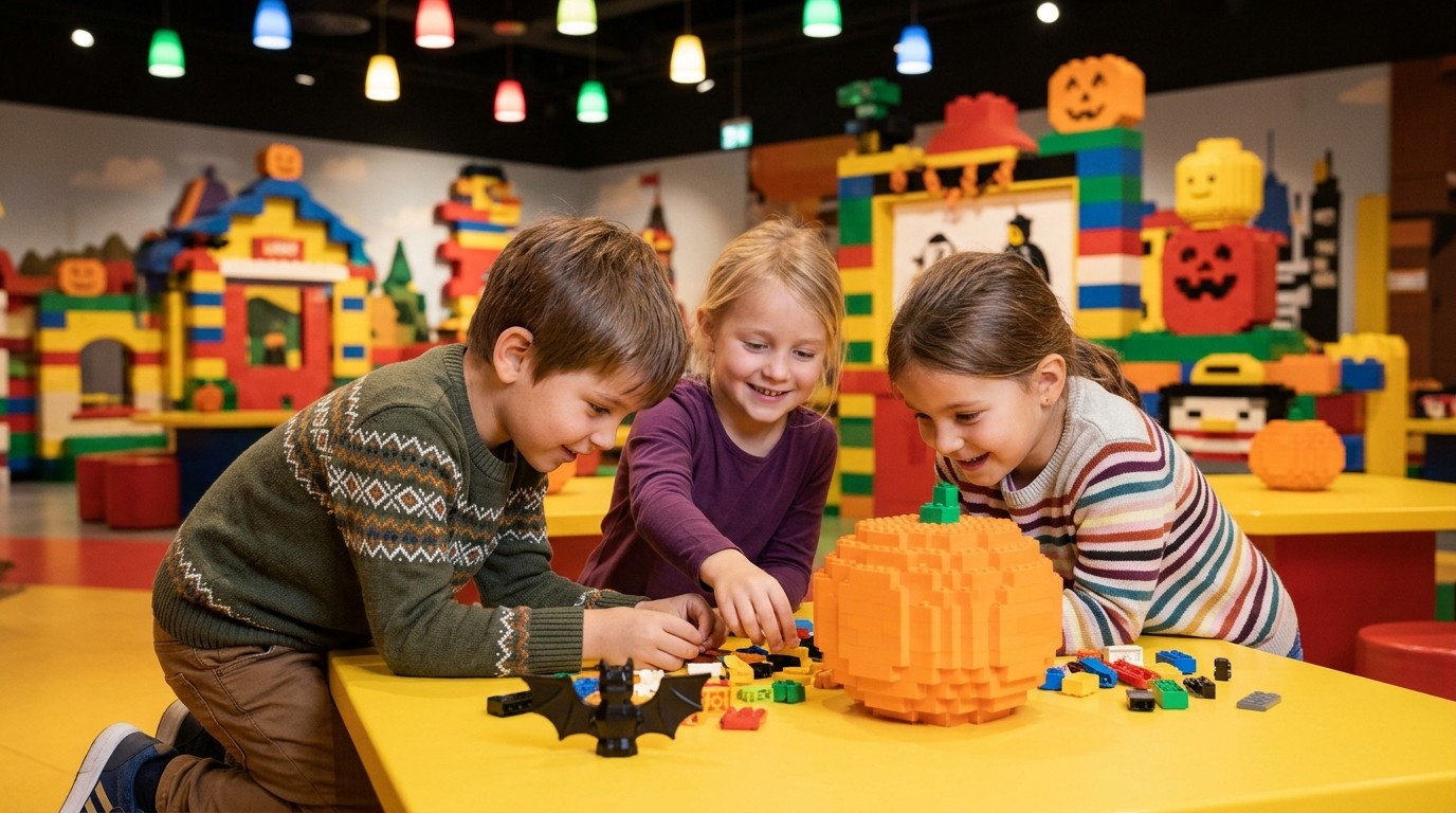 AI-generated image: Brick or Treat monster party — Legoland Discovery Centre Berlin
