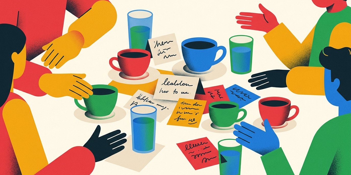 Illustration: Sprachcafé — PalaisPopulaire