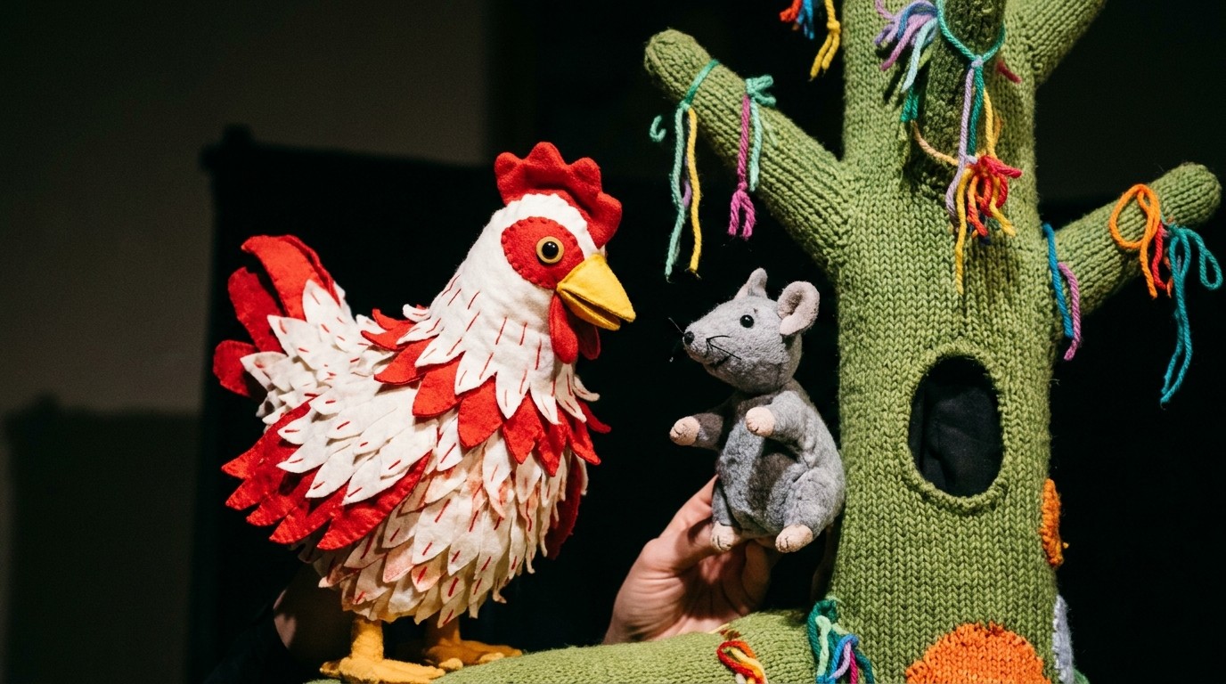 AI-generated image: Puppet show “The Turtle's Birthday” — Schwartzsche Villa