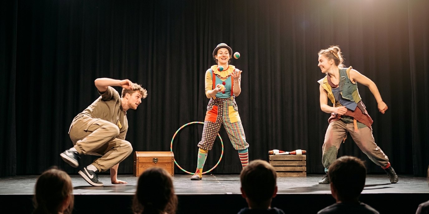 KI-generiertes Bild: Berliner Kindercircusfestival, Teil II — ufaFabrik