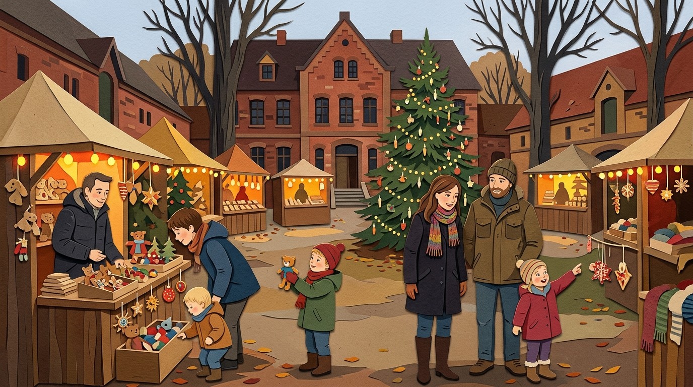 Illustration: Adventsmarkt — Domäne Dahlem