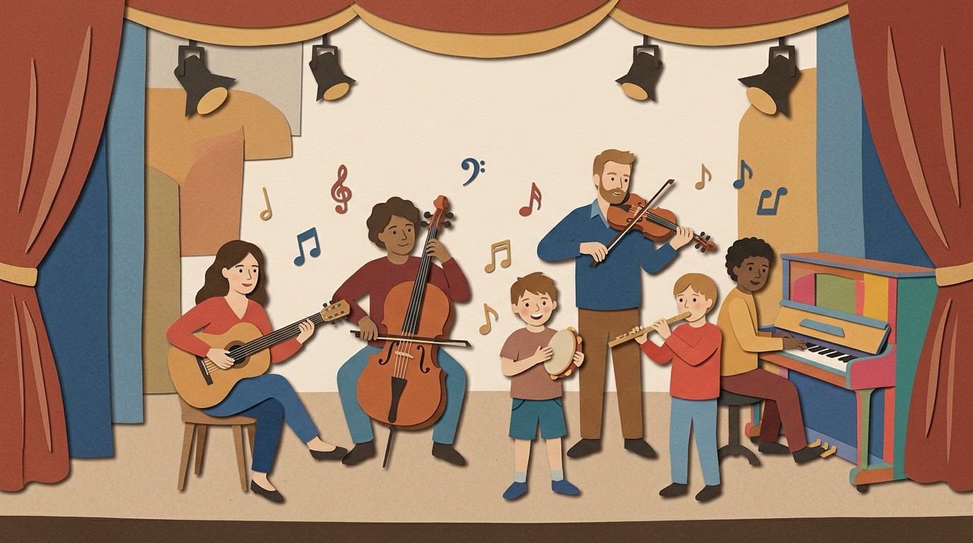 Illustration: Family concert — ATZE Musiktheater