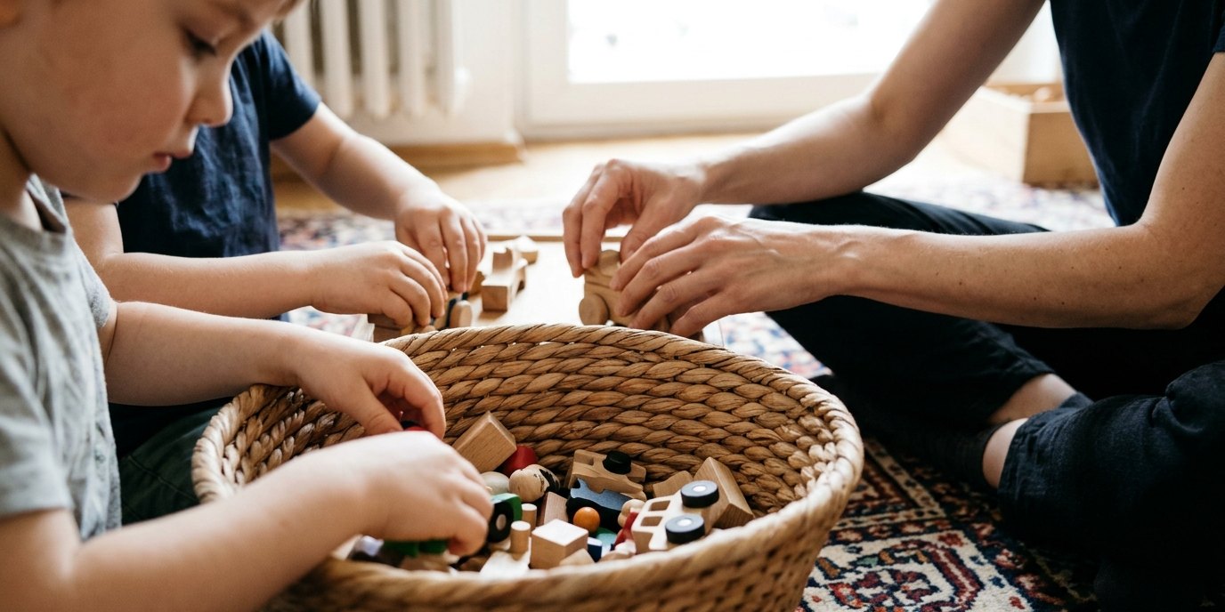 AI-generated image: Polish parent-child meetup — Kreativhaus
