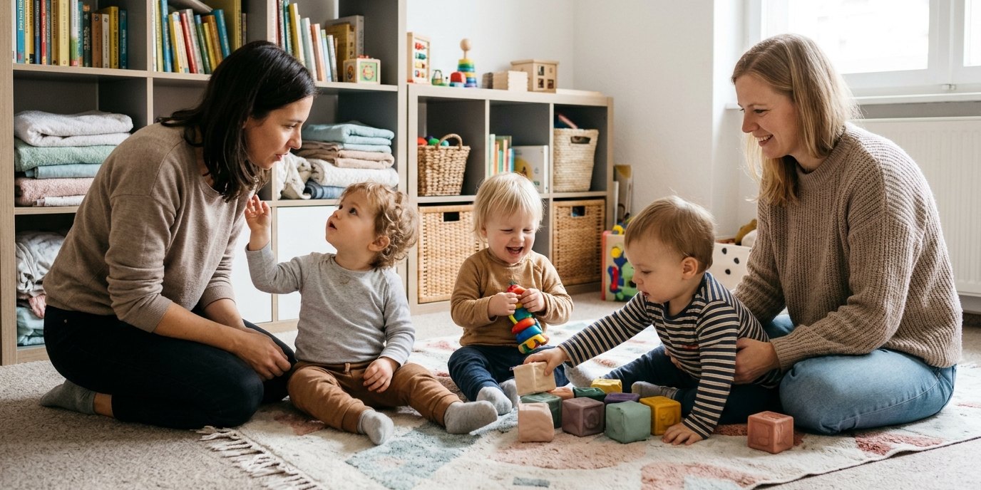 AI-generated image: Baby and toddler group — Stadtteilbibliothek Karow