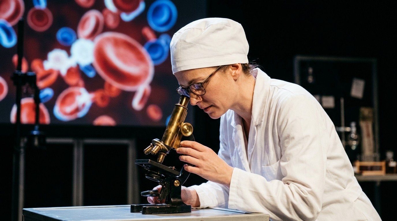 AI-generated image: Research theatre “Our Body” — Fliegendes Theater