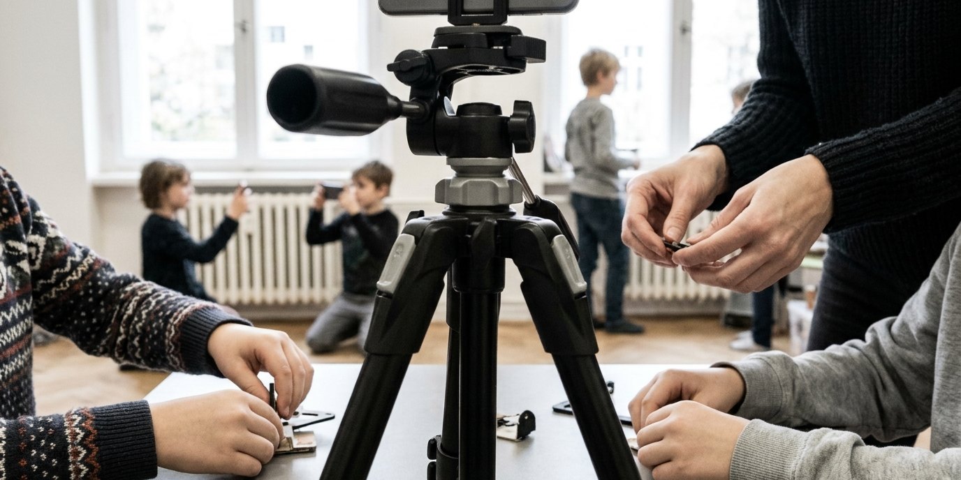 AI-generated image: Short film workshop — Jugendkunstschule ATRIUM