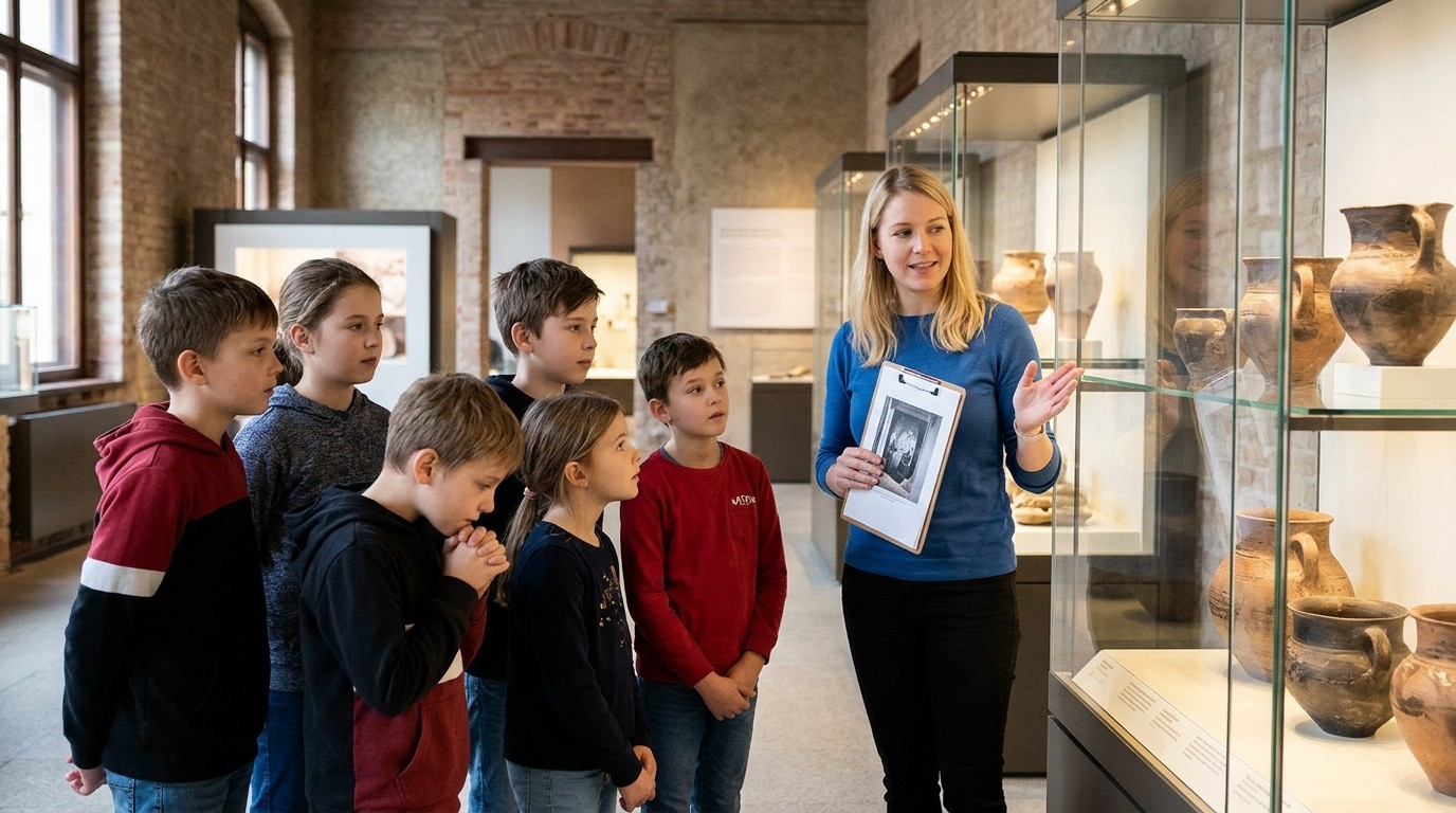 KI-generiertes Bild: Workshop „Die Wahrheit über Asterix und Obelix“ — Neues Museum