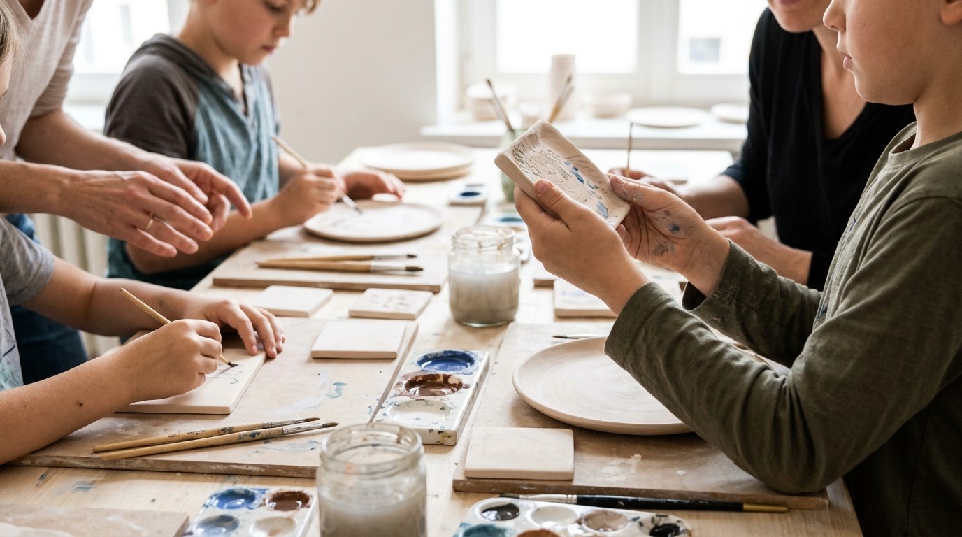KI-generiertes Bild: Keramik-Malworkshop — DAS MINSK Kunsthaus in Potsdam