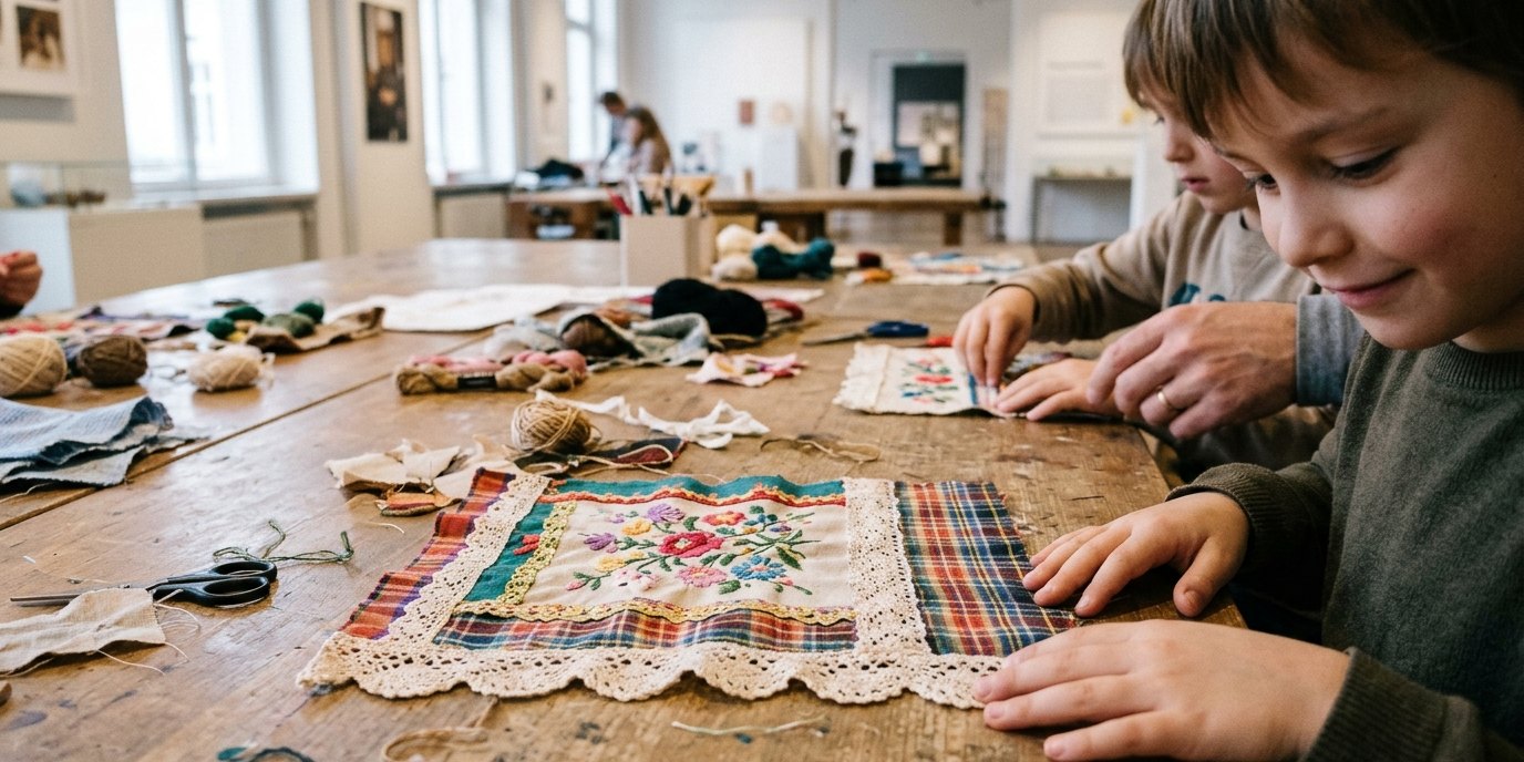 AI-generated image: Open workshop “Pattern, Colour, Clothing” — Museum Europäischer Kulturen