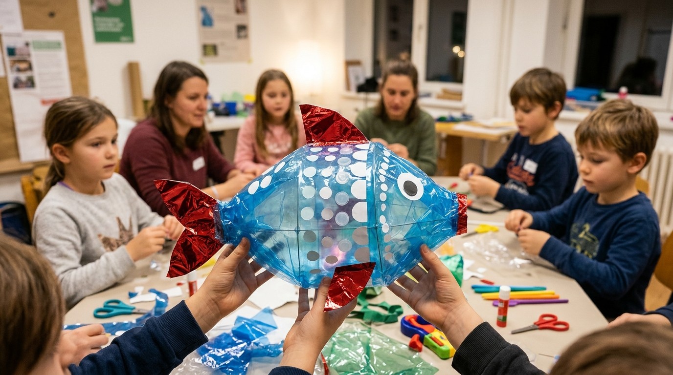 KI-generiertes Bild: Kreativworkshop „WasserGestalten“ — Humboldt Forum im Berliner Schloss