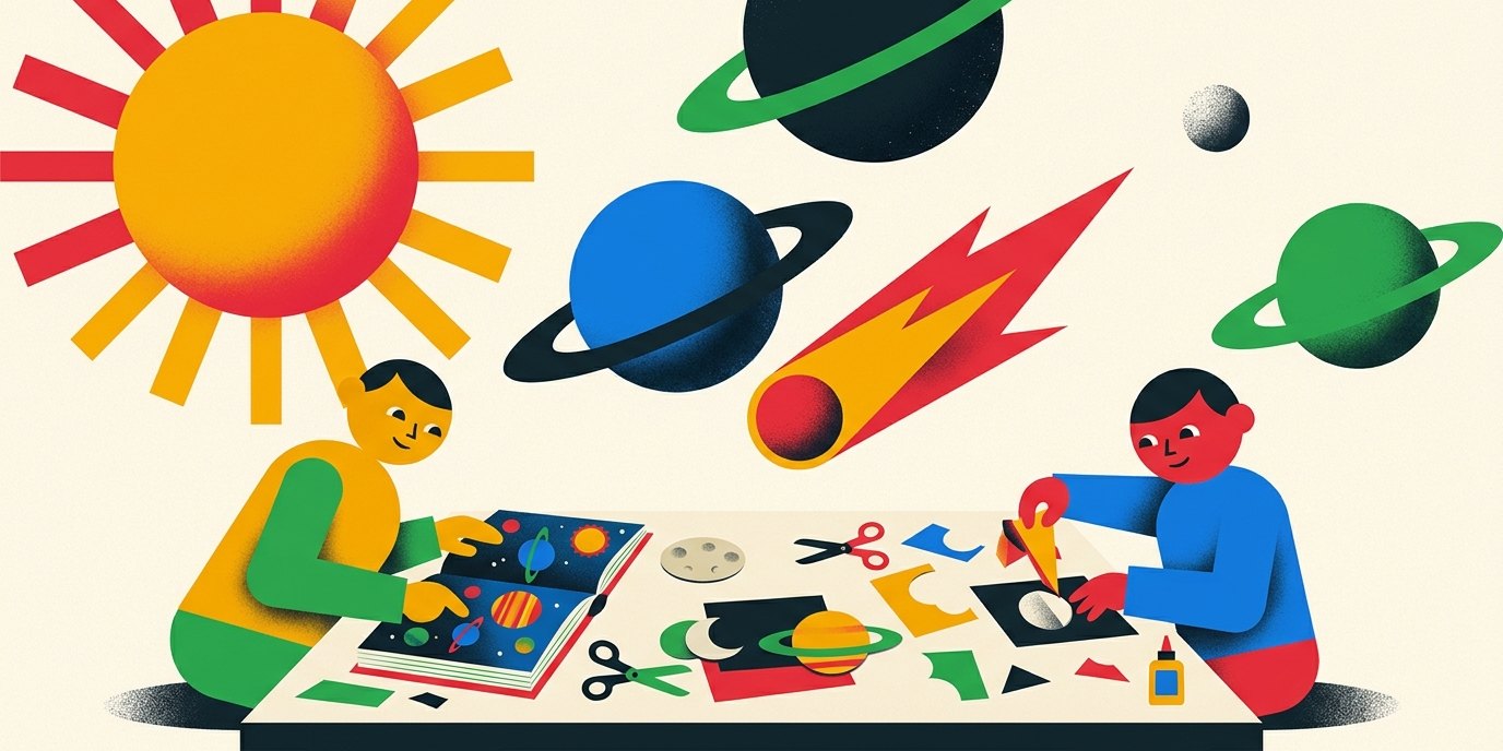 Illustration: Quiz “Solar System Discovery” — Pablo-Neruda-Bibliothek